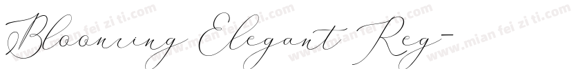 Blooming Elegant Reg字体转换